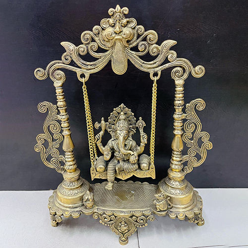 Ganesh Brass Murti With Swing