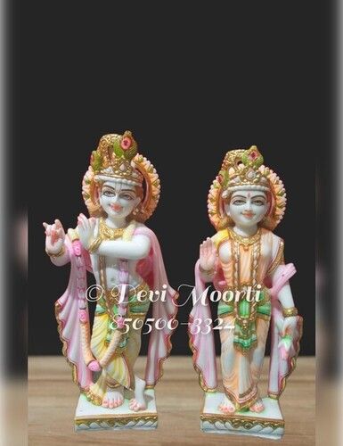 Marble Radha Krishna 12 Inch Statue