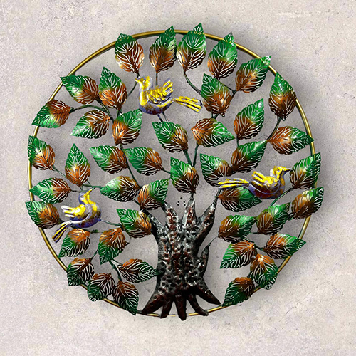Metal Wall Hanging Mapple Leaves Tree