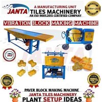 Vibration Block Making Machine - Vibro Forming Technology, Non-automatic | Produces Paver Blocks, Cement Tiles, Cover Blocks, Designer Chequered Tiles, Kerb Stones With Custom Designs And Mix Designs