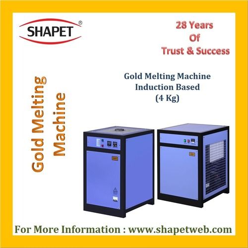 Gray 4Kg Gold Induction Based Melting Machine 3 Phase