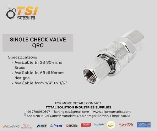 SINGLE CHECK VALVE QRC