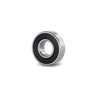 Bearing 6301 2 Rubber Seals - Stainless Steel, Single Row Design | Double-sealed Rubber Seals, Stamping Steel Cage, Black And Silver Options, Industrial Use, Warranty Included