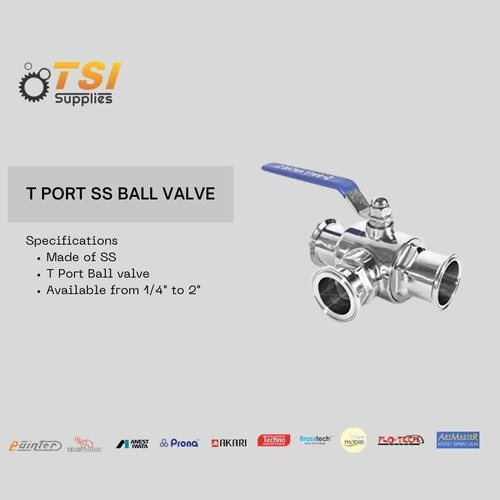 T PORT SS BALL VALVE