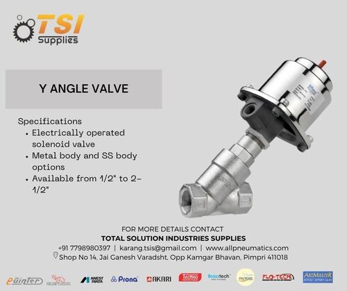 Y Angle Valve - Brass & Ss 304 | Durable Material, Ideal For Fluid Control In Plumbing Systems