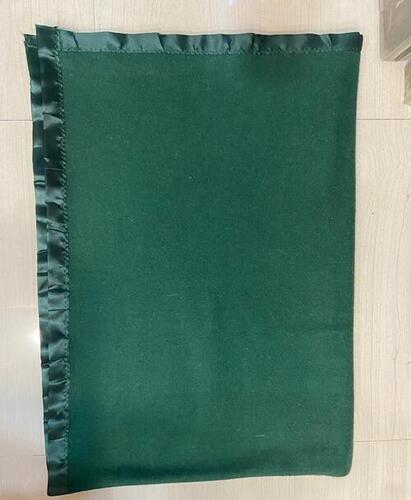 Military Woollen Blanket - 60x90 Inches, Olive Green Wool, 2kg Weight, Single Bed Use