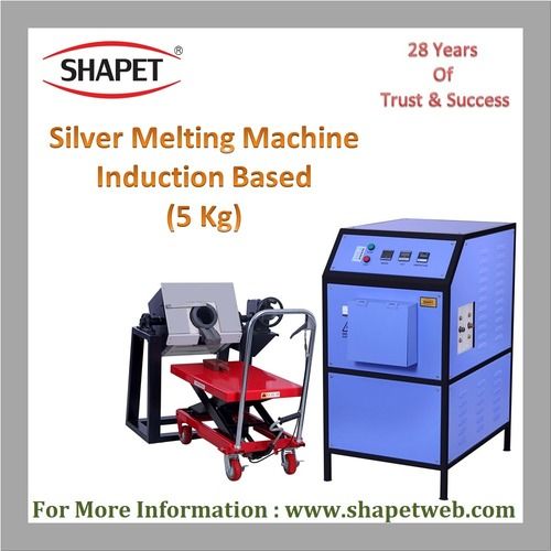 Gray 5Kg Silver Induction Based Melting Machine With Tilting