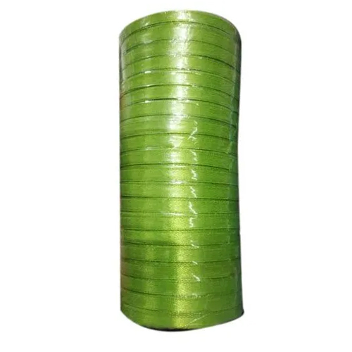 Green Polyester Ribbon - Premium Quality, One Sided, Versatile Sizes Available, Rich Green Color , Smooth Texture with Resilient Finish