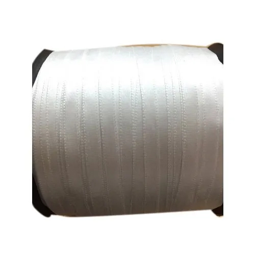White Polyester Ribbon - One Sided, Various Sizes and Colors Available | Plain Pattern for Versatile Crafting and Decoration