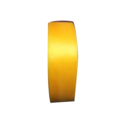 Yellow Polyester Satin Ribbon - One Sided, Available in Various Sizes and Colors | Plain Pattern Design for Versatile Crafting and Decorating