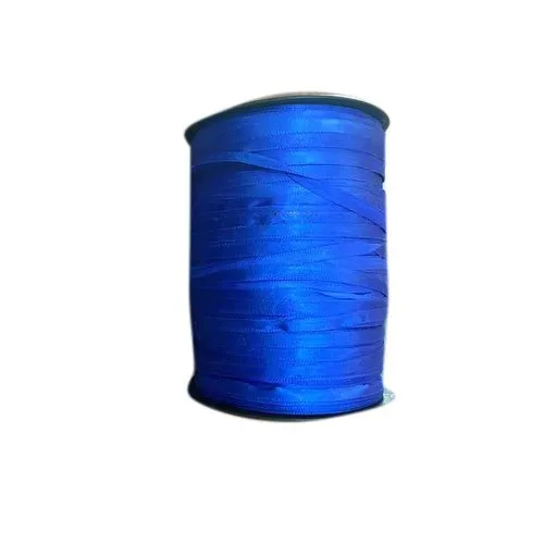 Blue Polyester Satin Ribbon - One Sided, Various Sizes Available | Color Options Include Different Shades, Plain Pattern Design