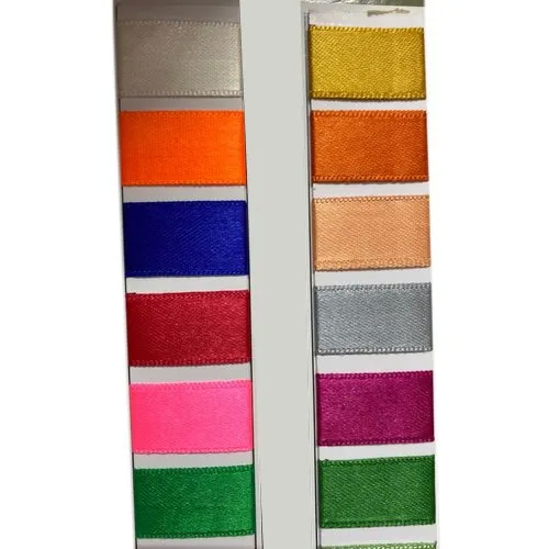 Plain Polyester Satin Ribbon - One-Sided, Various Sizes Available | Plain Pattern, Multiple Color Options
