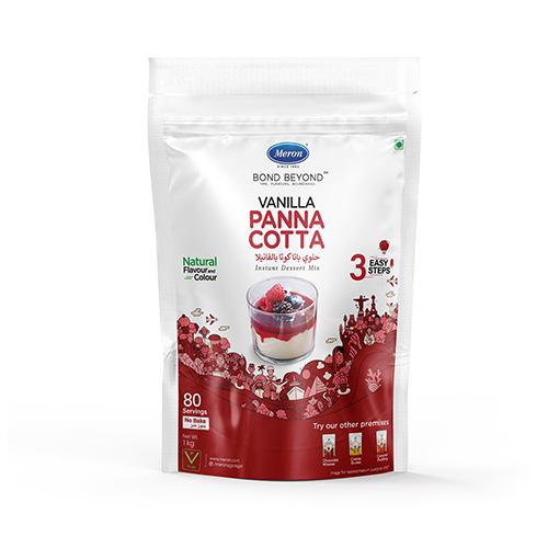 Vanilla Panna Cotta Horeca Mockup Front Food Additives