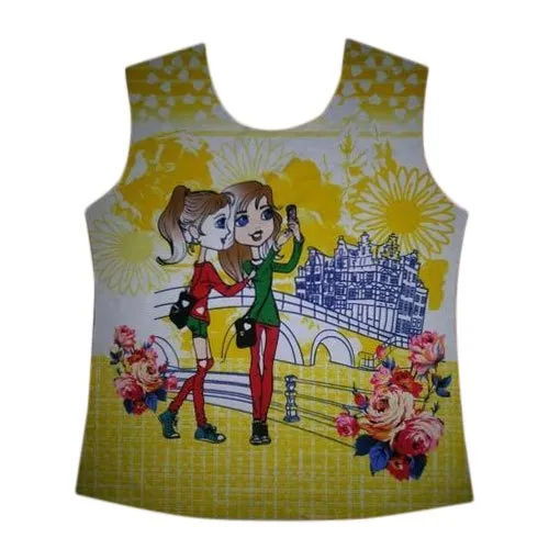 Yellow Digital Print Ladies Top Sticker