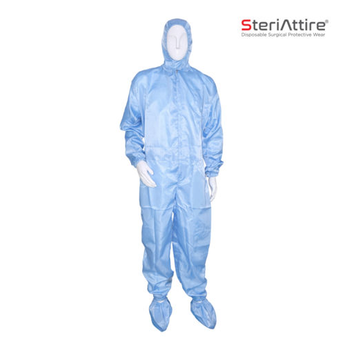 ESD Antistatic Cleanroom Coverall with attached Hood