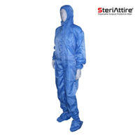 ESD Antistatic Cleanroom Coverall with attached Hood