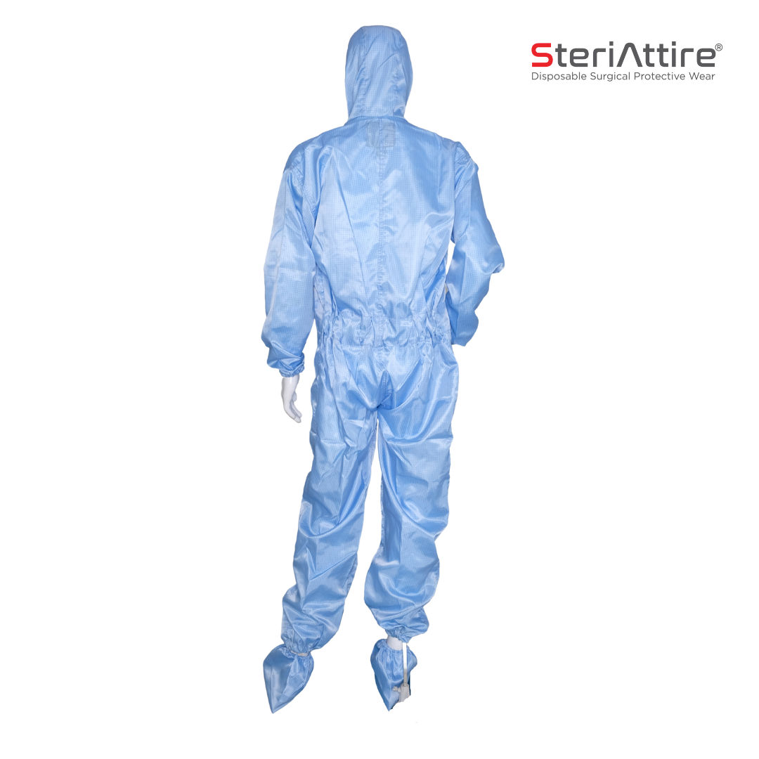 ESD Antistatic Cleanroom Coverall with attached Hood