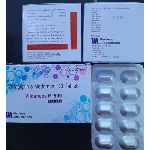Vildagliptin And Metformin HCL Tablets