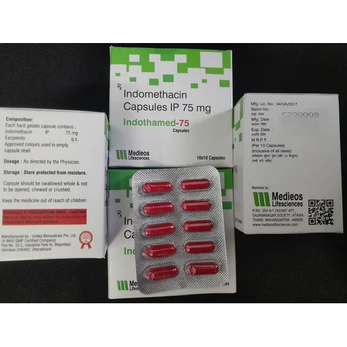 75mg Indomethacin Capsules IP
