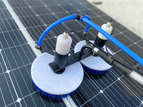 Electric Motorized Solar Panel Cleaning Brush - Features: Lightweight