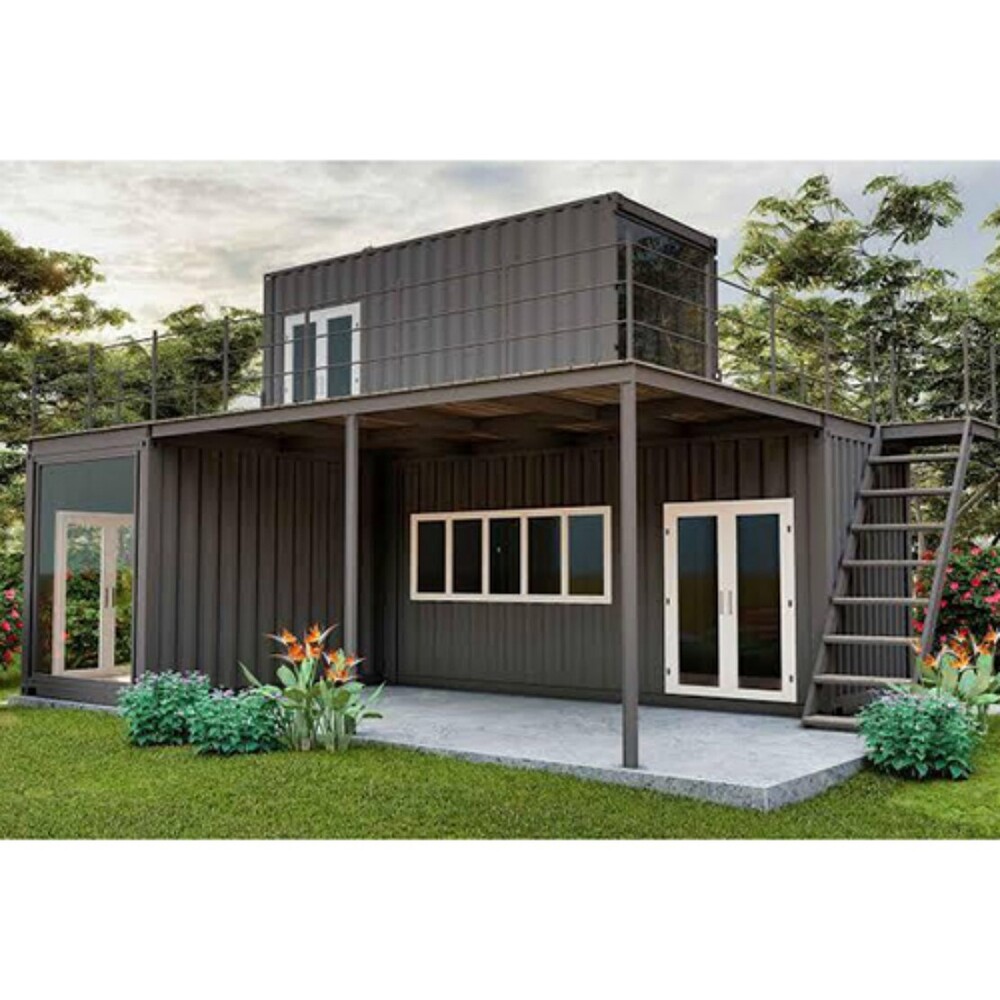 Modern Container House - Color: Black
