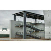 Emergency Exit Staircase For Office - Color: Grey