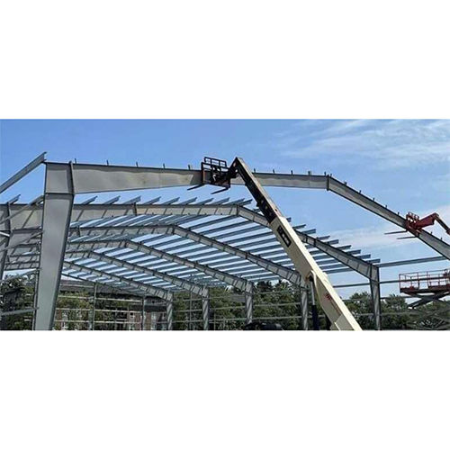 Silver Metal Roof Frame Structure