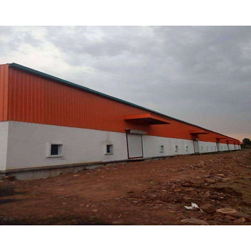 White And Red Prefabricated Storage Shed