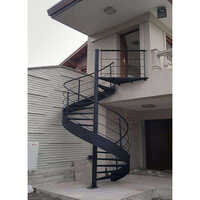 Cast Iron Round Staircase - Color: Black