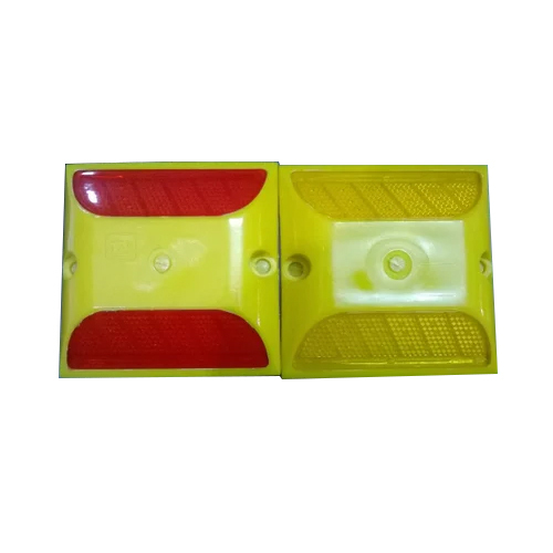 Reflective Raised Pavement Marker - Durable Plastic Material, Multicolor Visibility | High Quality, Easy Installation, Warranty Included