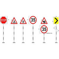 Multicolor Retro Reflective Traffic Sign Boards