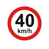 Black Speed Limit Sign