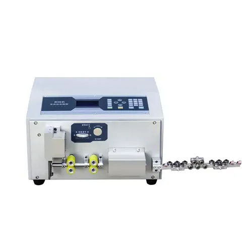 White Fully Automatic Enamel Wire Cutting And Stripping Machine