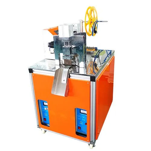 Orange Ultrasonic Label Cutting And Hole Punching Machine