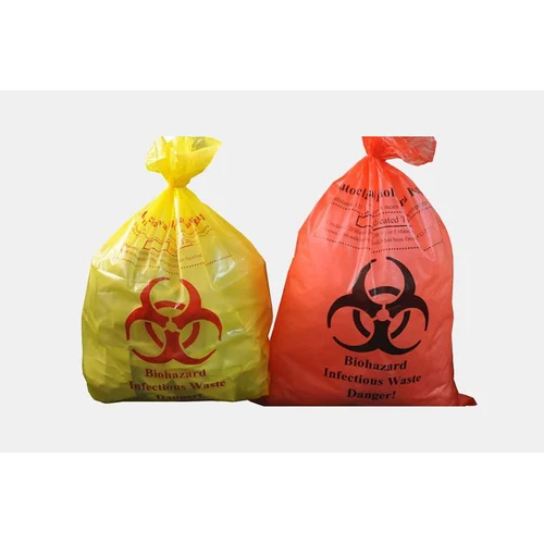 Biohazard waste bags yellow
