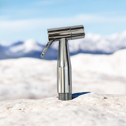 HUMMER HEALTH FAUCET - Round Shape, 1/2" Size | Chrome Finish, Wall Mounted, Glossy LDPE Plastic for Modern Kitchens