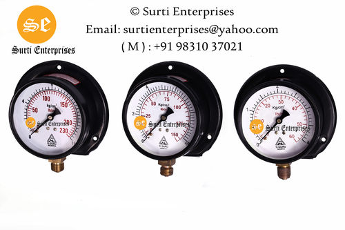 Pressed Steel Pressure Gauge 4 Inch Dial 0 TO 4 Kg