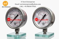 H.guru  Stainless Steel Body Pressure Gauge 4 Inch 0-10 Kg Without Glycerine Measure Pressure Of: Oil
