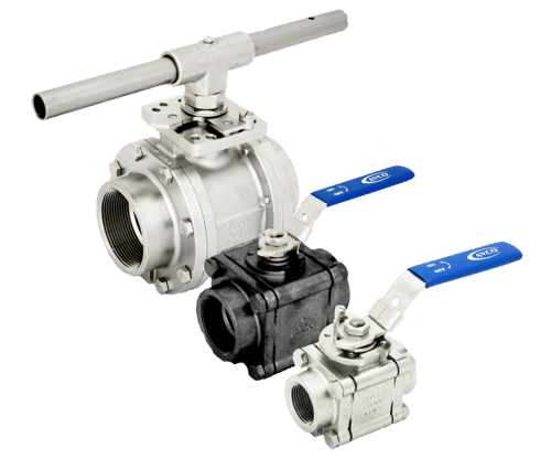 Silver-Blue Stainless Steel Ball Valve