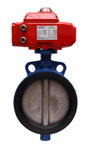 Black-White Motorized Butterfly Valve