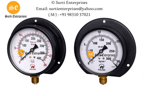 Pressed Steel Pressure Gauge 4 Inch 0-21 Najmi Make