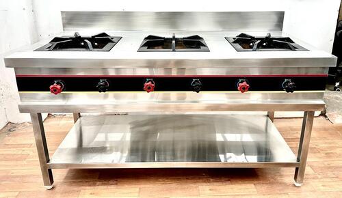 commercial Three Burner Indian Range 