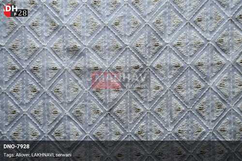 Lucknowi Designer Allover Embroidered Fabric for Sherwani