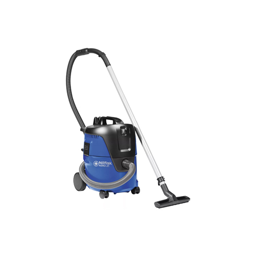 Nilfisk Commercial Wet And Dry Vacuum Cleaner - Plastic Body, 38x39x51 mm Dimensions, 1250 Watt Power, 60 dB Noise Level, 1 Year Warranty, Bagless Design