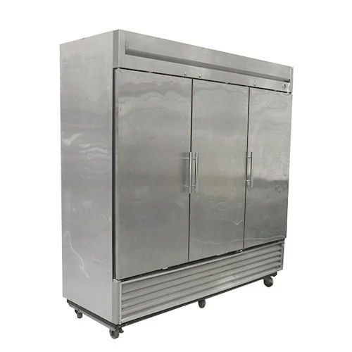 Silver Industrial Stainless Steel Refrigerator