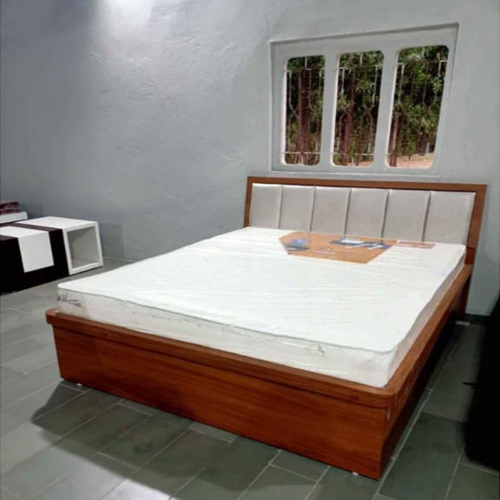 Burma Teak Finish King Size Bed