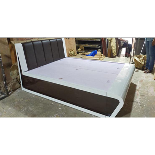 Glossy Finish Half Round Queen Size Bed