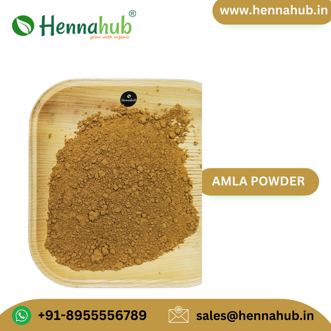 Hennahub 1 kg Pure pack Phyllanthus Emblica Amla Powder For Medical And Beauty Benefits By Hennahub India
