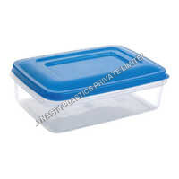 Rectangular Plastic Crystal Containers - 500 Ml, 148 X 106 X 51 Mm, Clear Bottom & Opaque Lid | Eco-friendly, Microwave Safe, Bpa Free, Reusable Storage