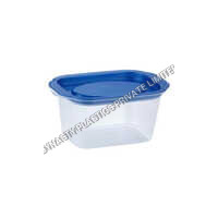 Plastic Airtight Food Storage Tall Container - 340ml | Material: Polypropylene, Size: 131 X 88 X 65 Mm, Color: Clear Bottom, Opaque Lid, Microwave Safe, Rectangular Shape